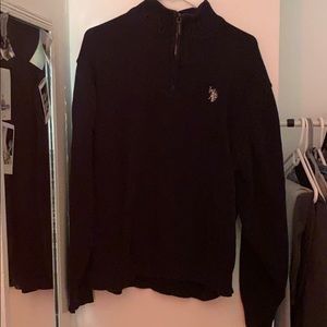 Black polo sweater